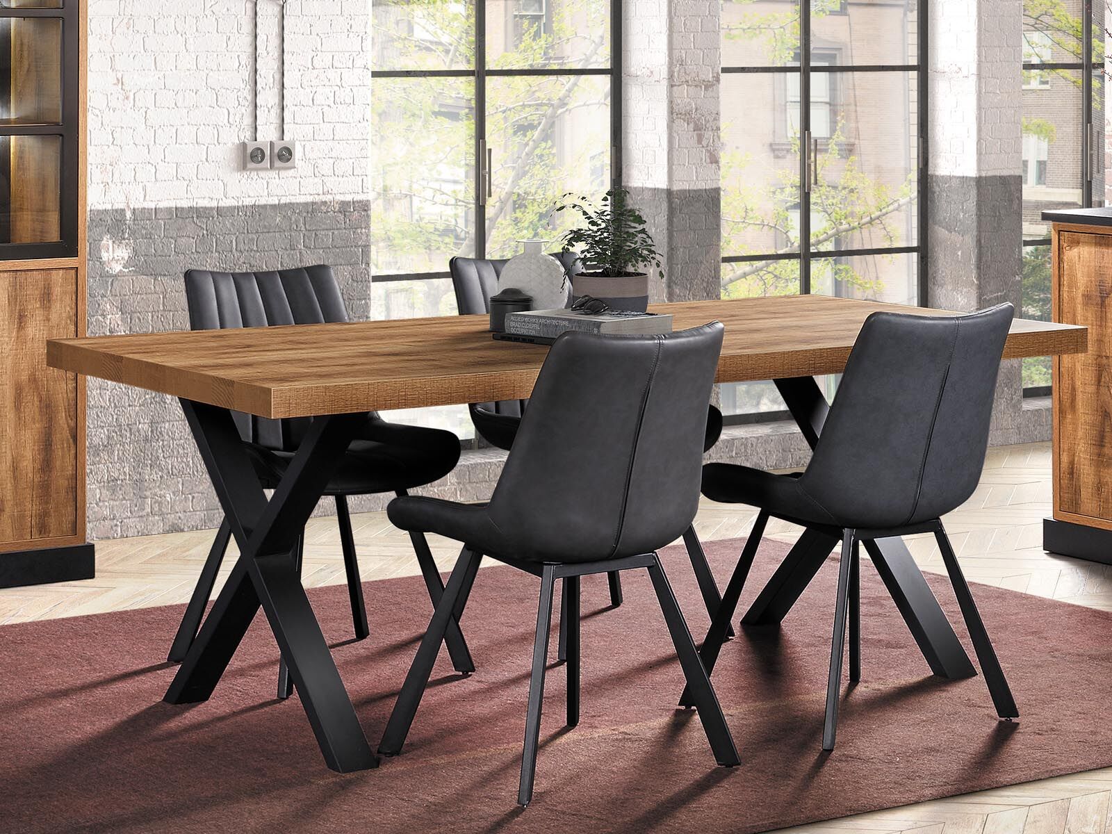 Table repas rectangulaire OBI 170 cm bois tropix