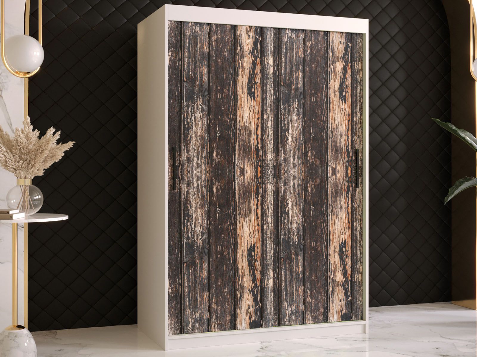 Armoire TODY 2 portes coulissantes 120 cm blanc