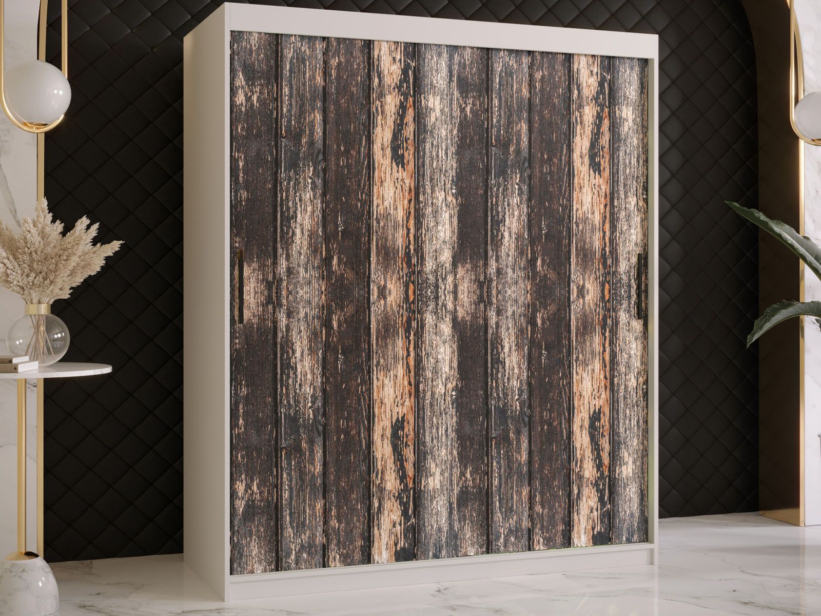 Armoire TODY 2 portes coulissantes 150 cm blanc