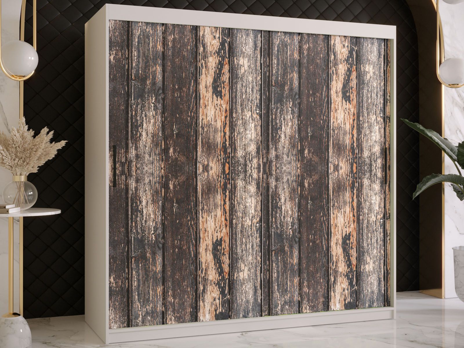 Armoire TODY 2 portes coulissantes 180 cm blanc