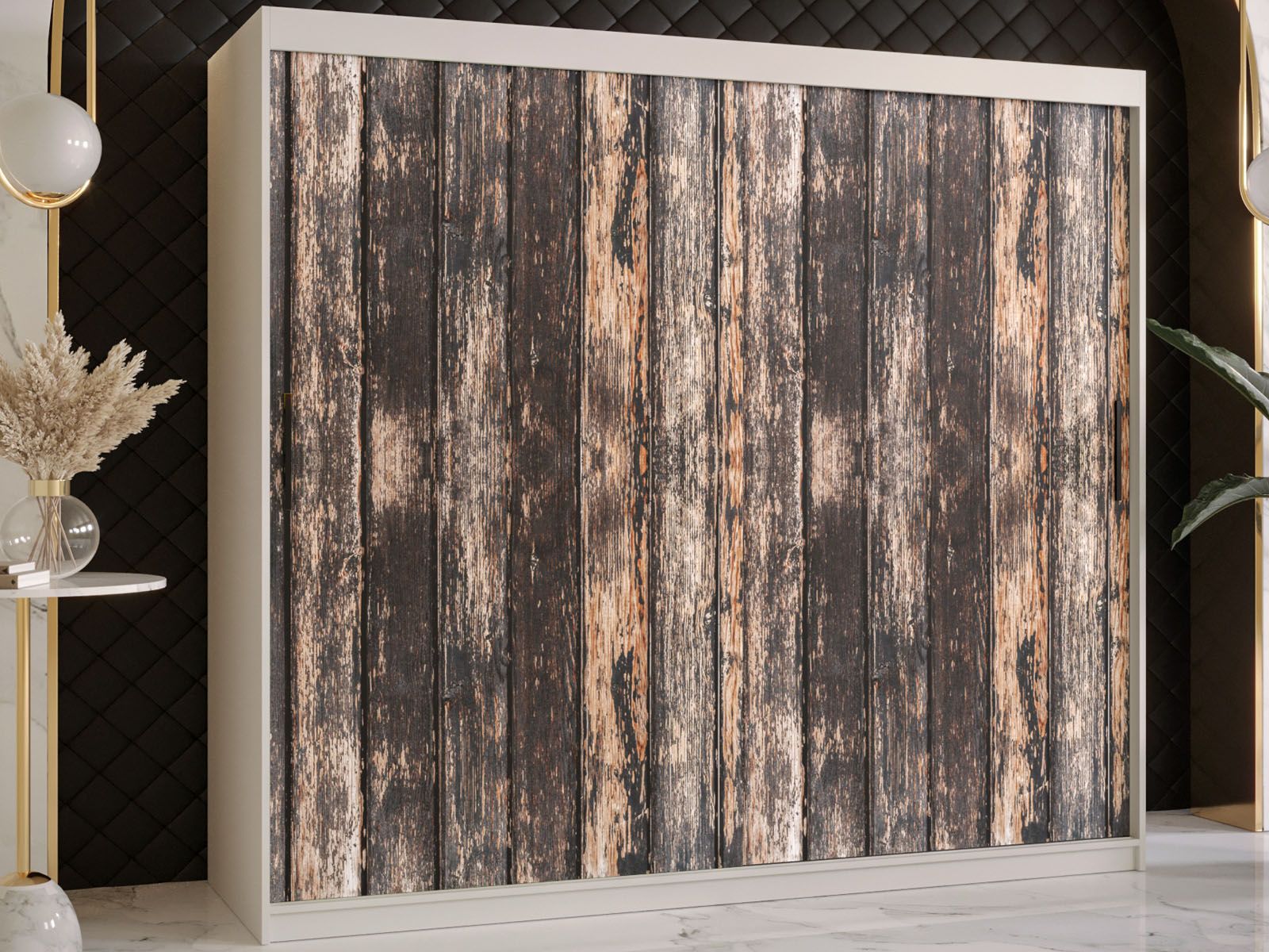 Armoire TODY 2 portes coulissantes 200 cm blanc