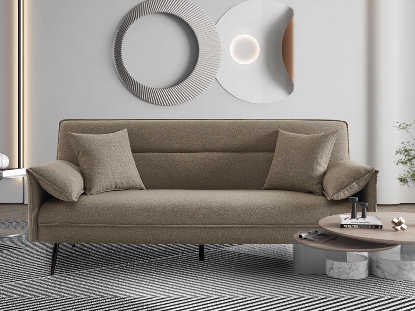 Canapé lit SVILAR 2 places beige