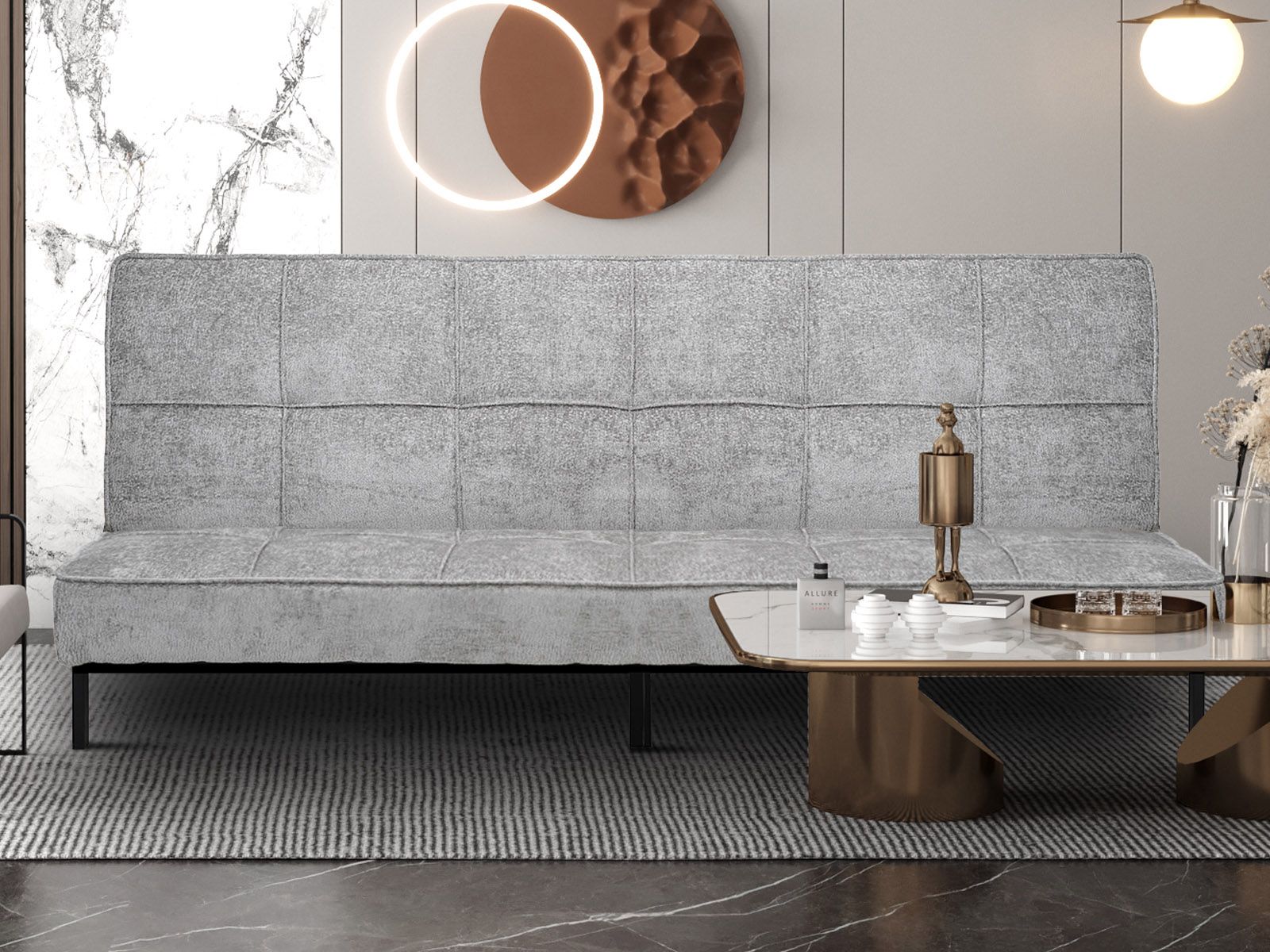 Canapé-lit DONYA 2 places gris