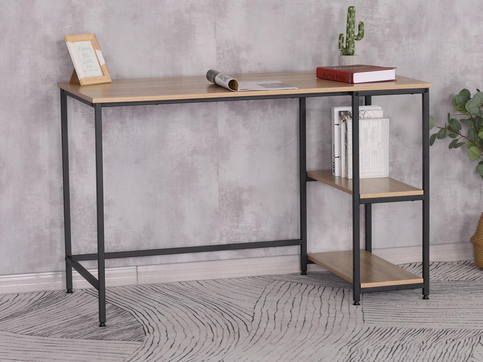 Bureau RUSTICA 2 niches sonoma/noir