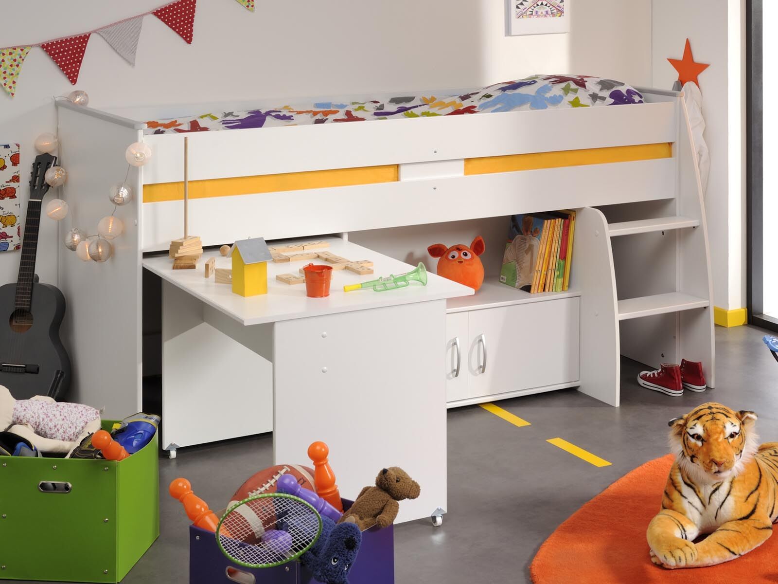 Lit combiné REX 90x200 cm blanc