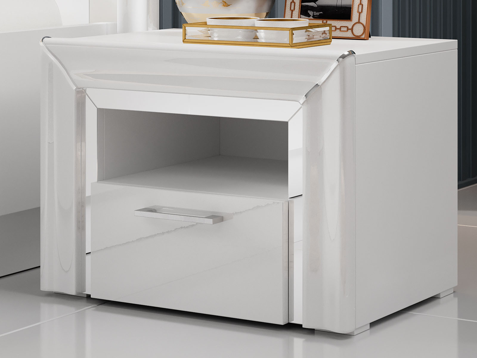 Chevet ARNOLI 1 tiroir blanc