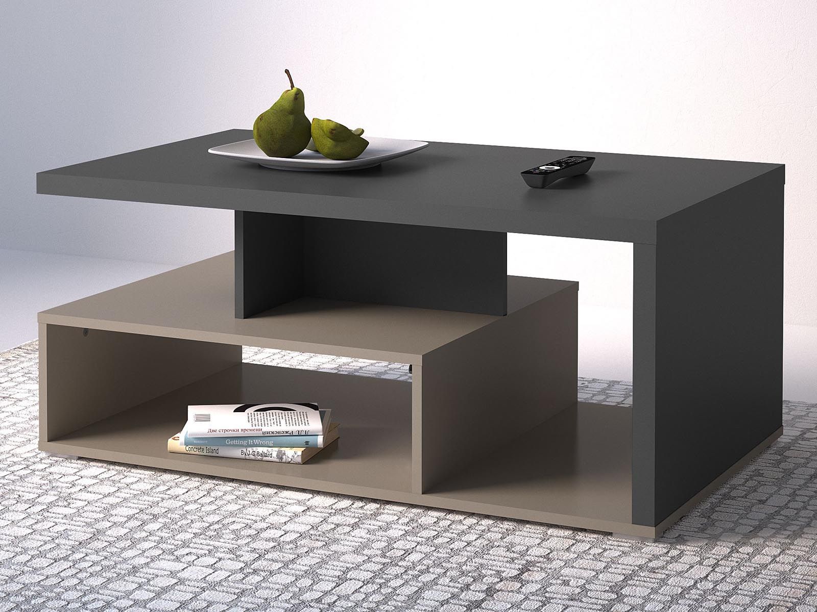 Table basse SERRIE anthracite/taupe