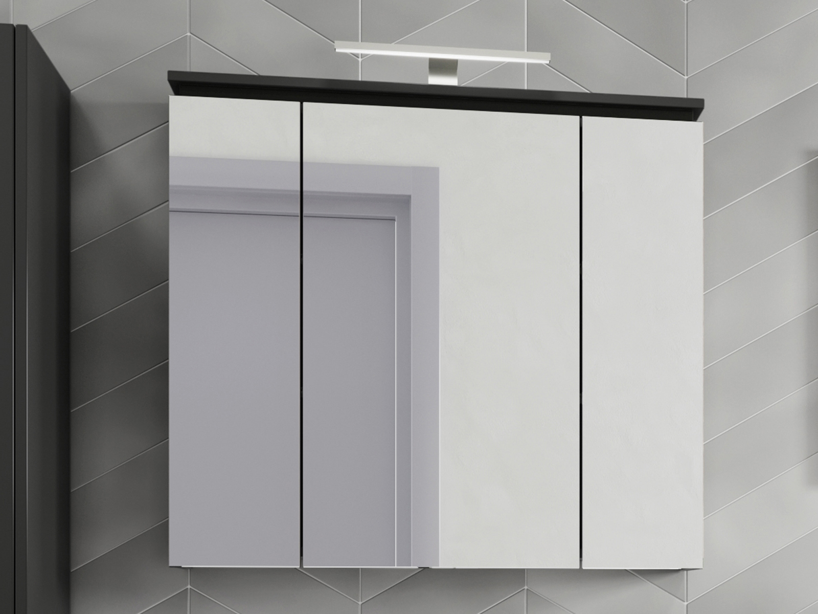 Armoire de toilette MODORI 3 portes gris