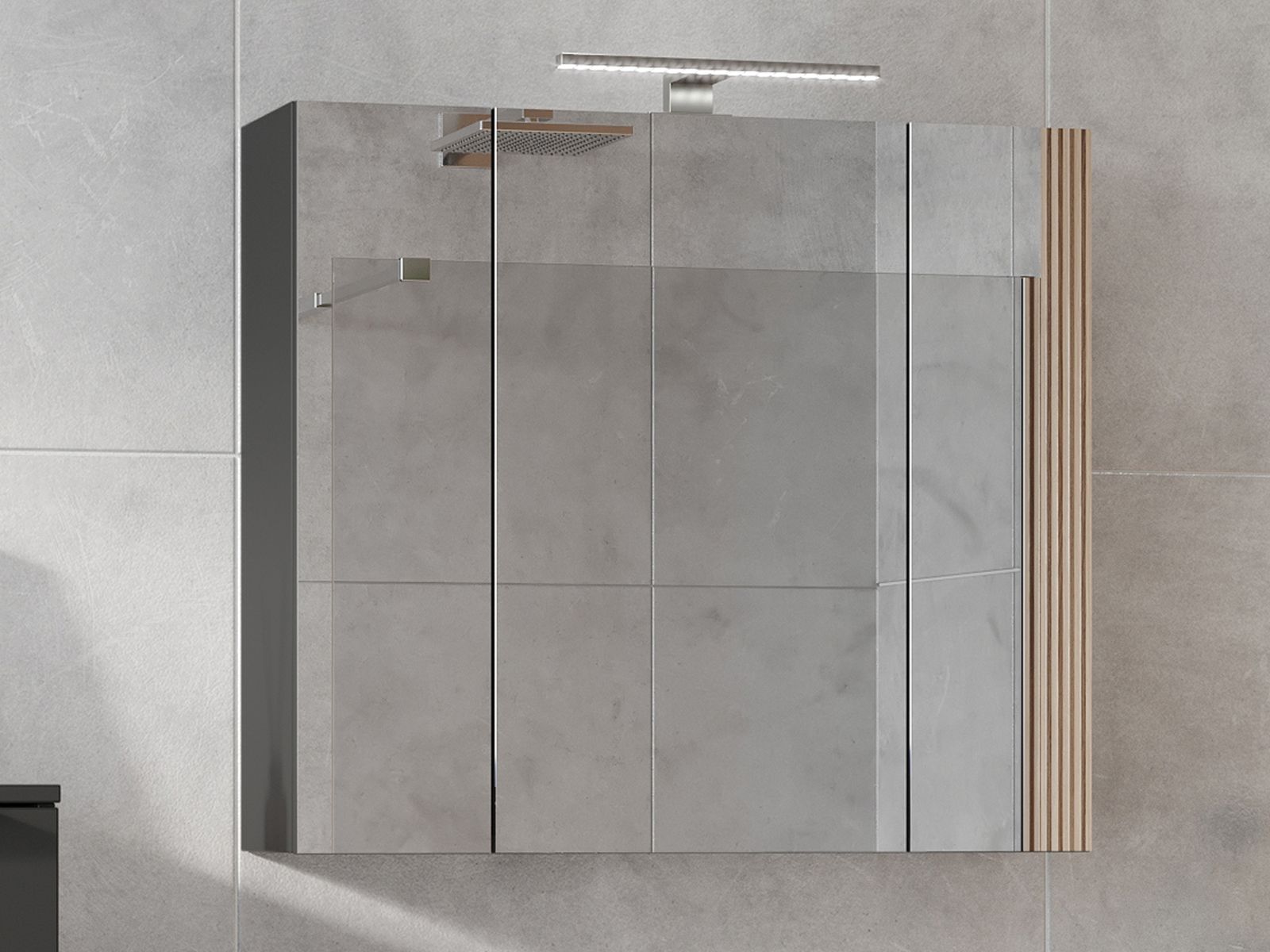 Armoire de toilette CANTONA 3 portes graphite