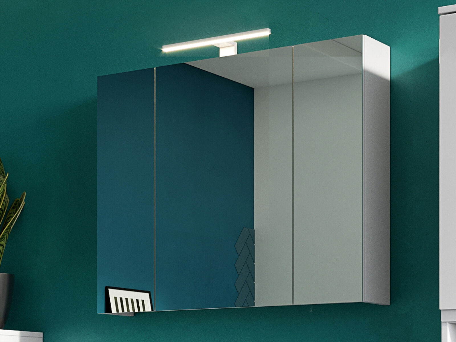 Armoire de toilette SALINO 3 portes blanc