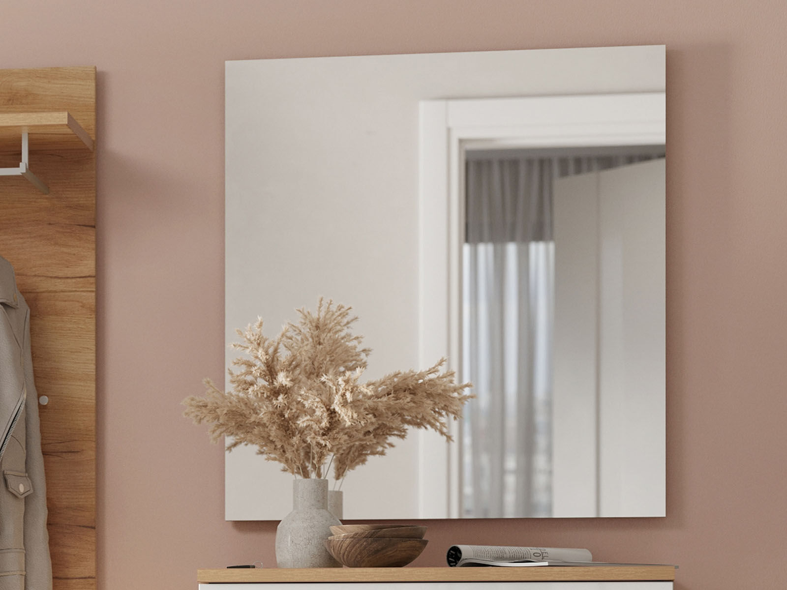Miroir ALEKSO 74 cm chêne navarra