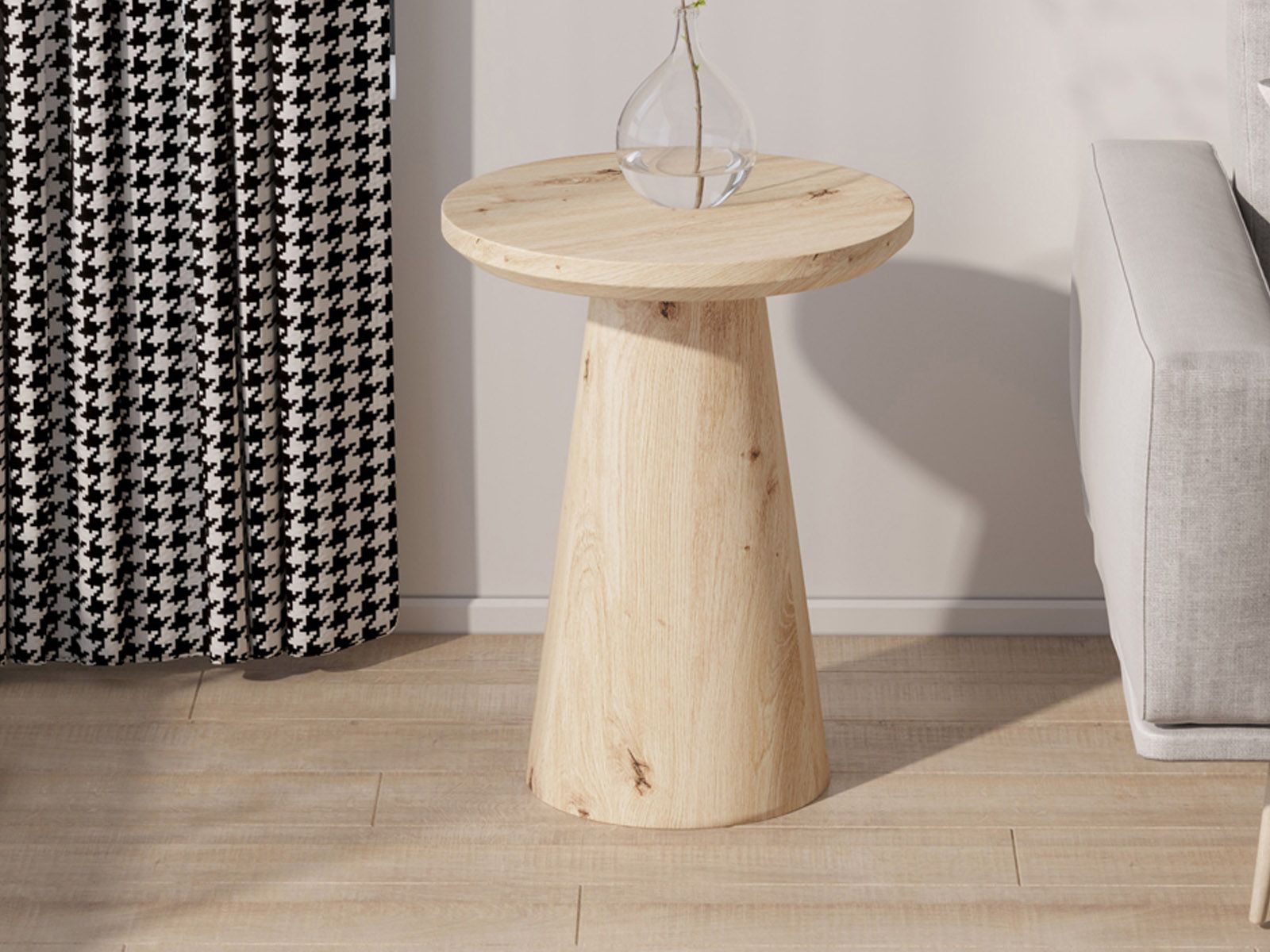 Table basse LUKOLI 45 cm chêne vieilli
