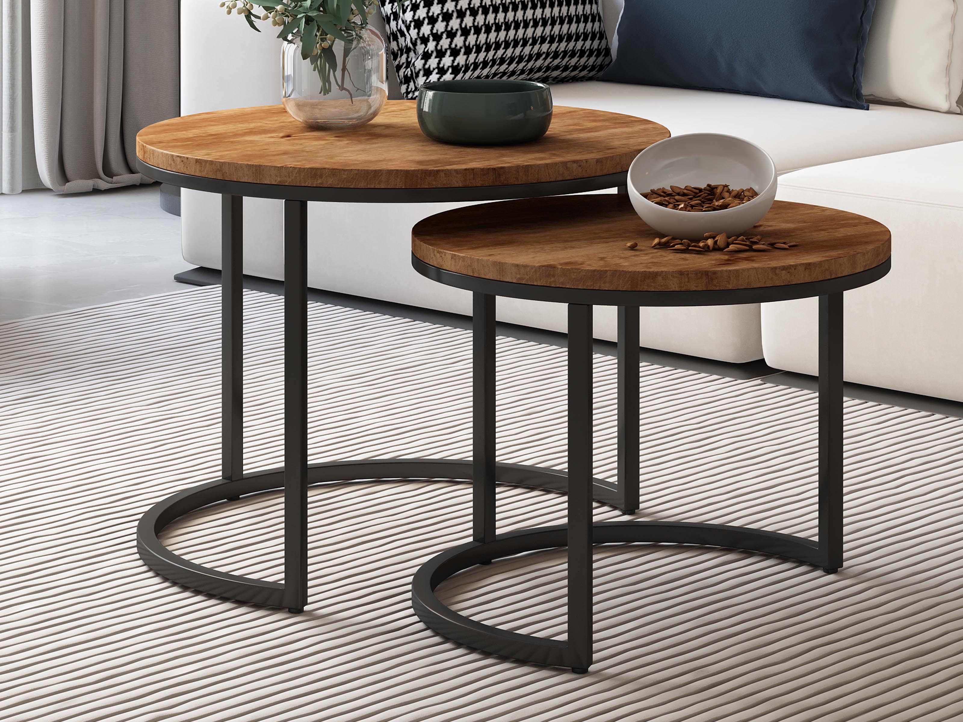 Lot de 2 tables basses GOYA mangolia