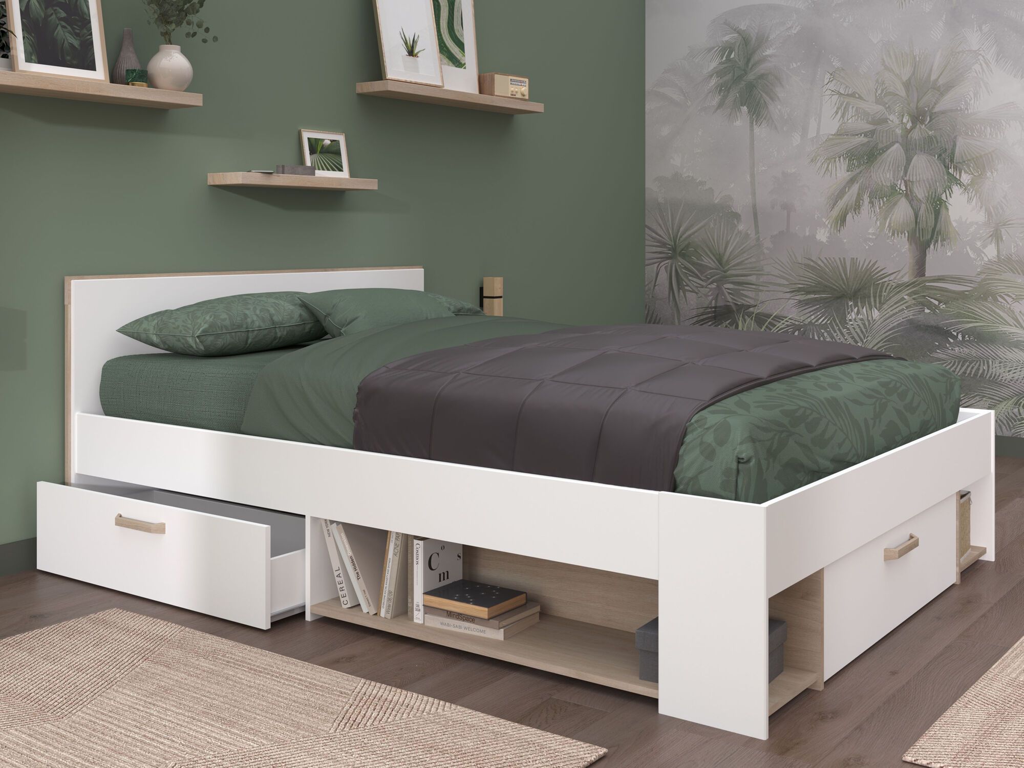 Lit DREMO 140x200 cm blanc