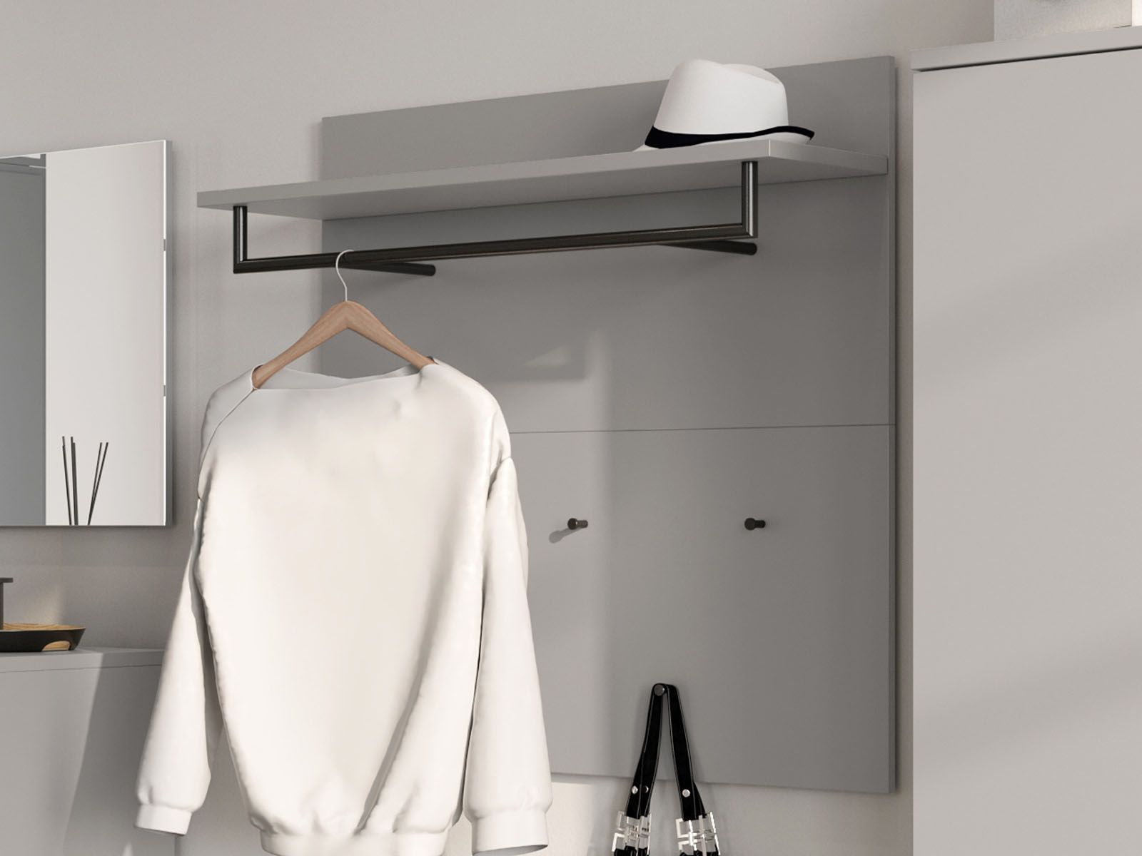 Vestiaire BASILIQUE gris pierre