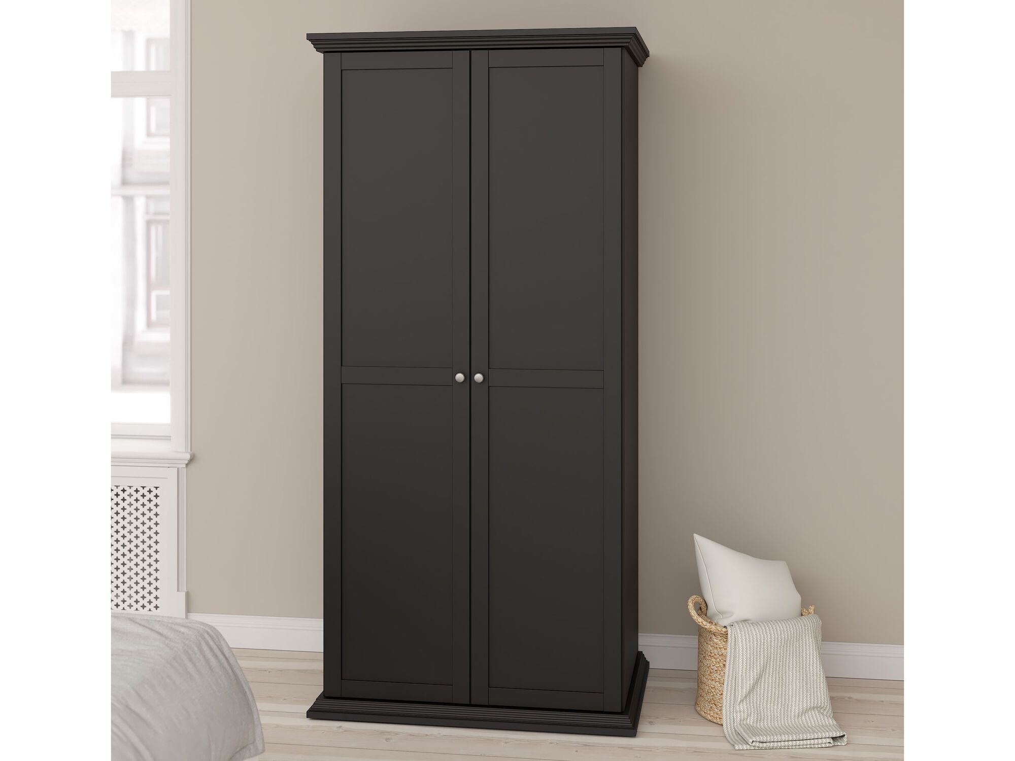 Armoire NORTON 2 portes noir