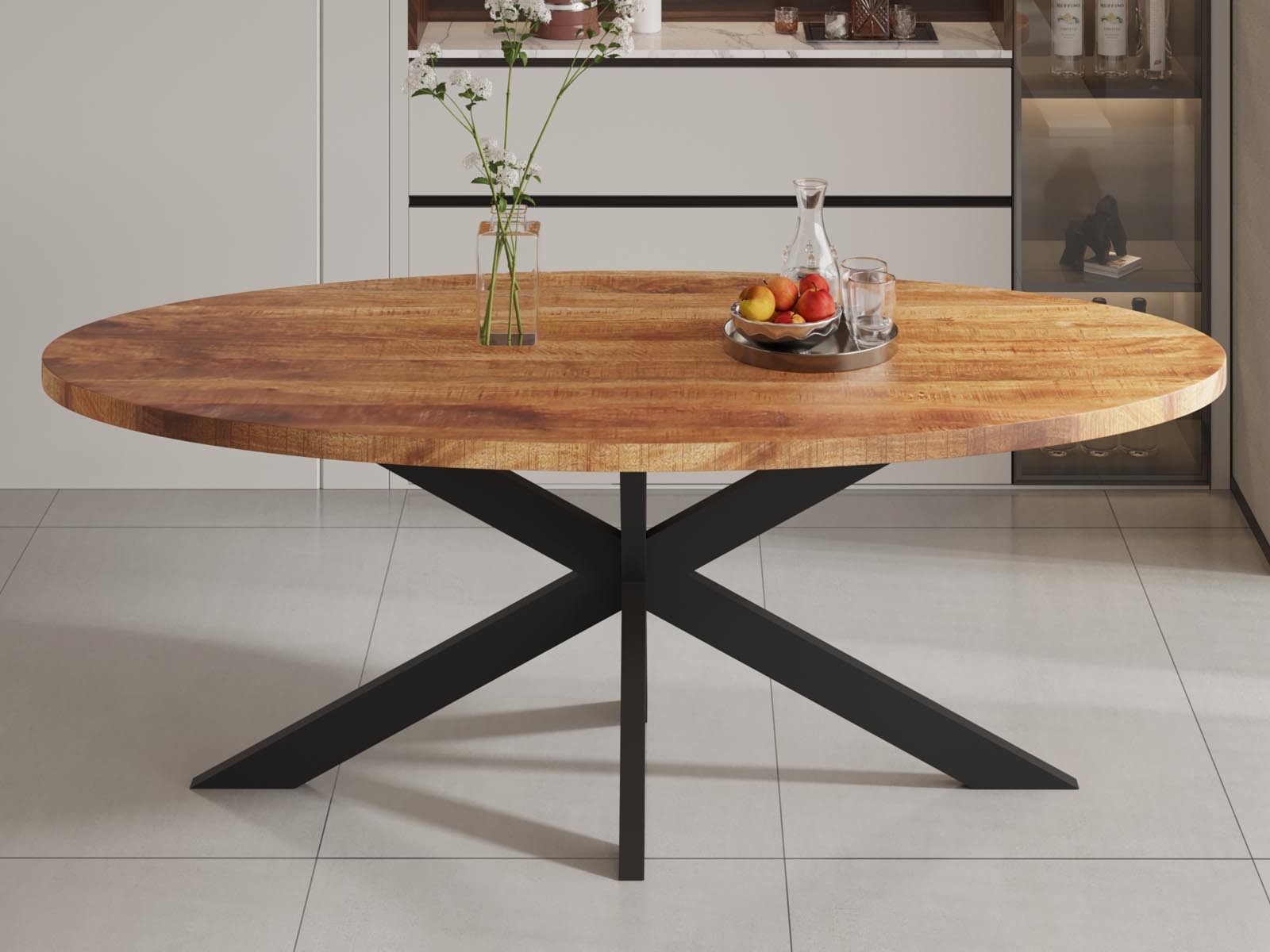 Table repas ovale AXALI 200 cm mangolia