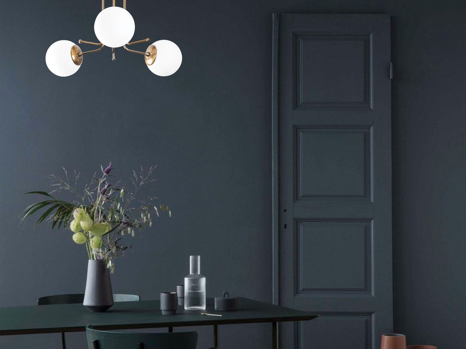 Plafonnier DESIR 3 lampes or/blanc