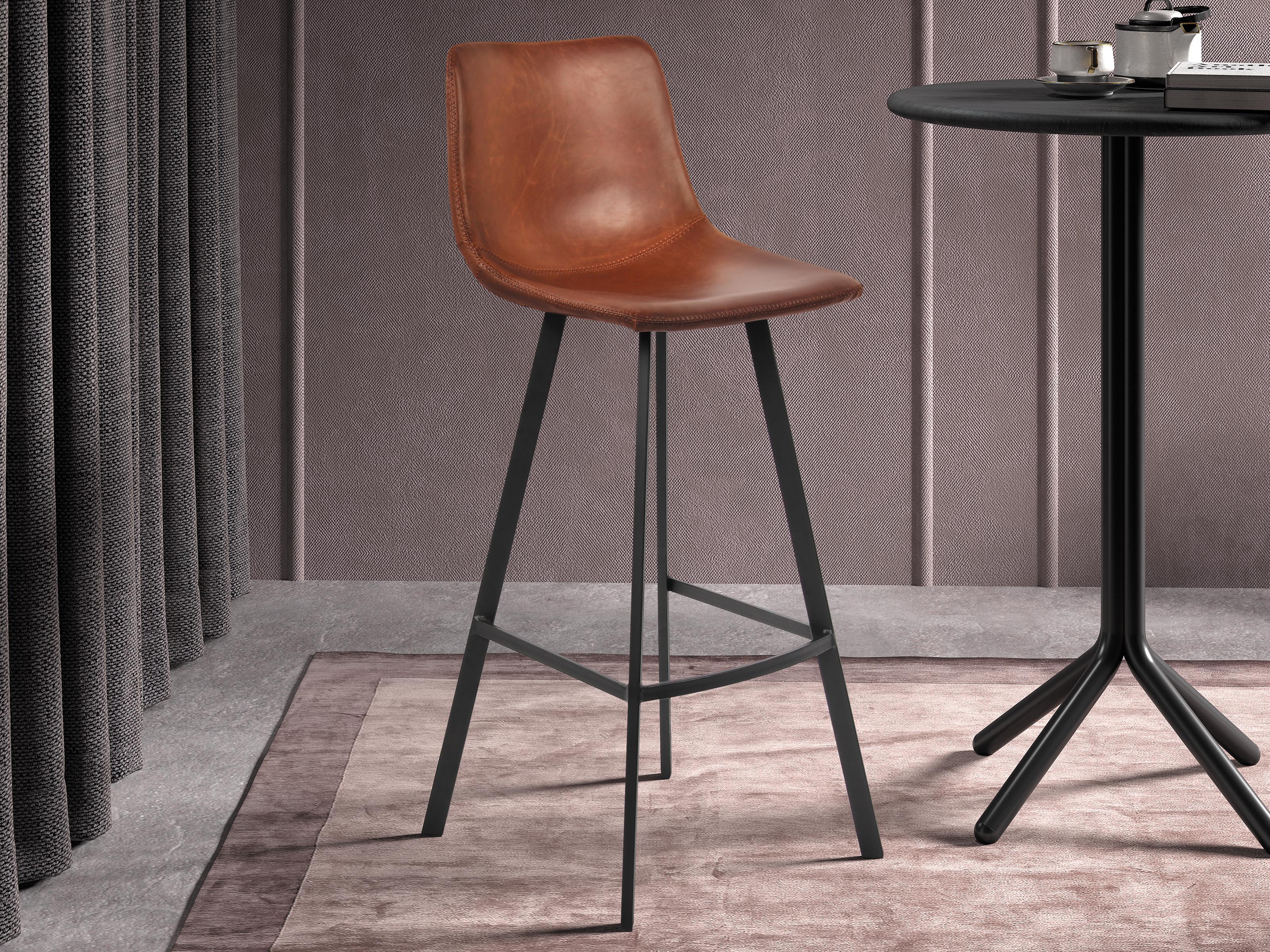 Chaise de bar WINDSOR cognac 78 cm