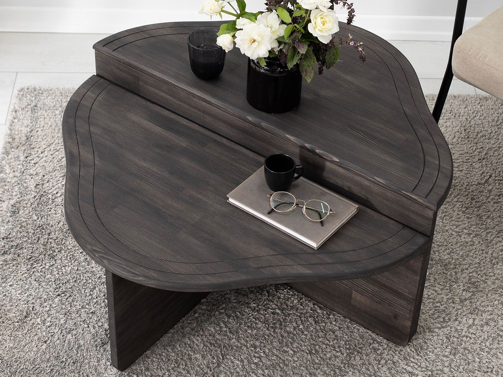 Table basse PIRANO 90 cm anthracite