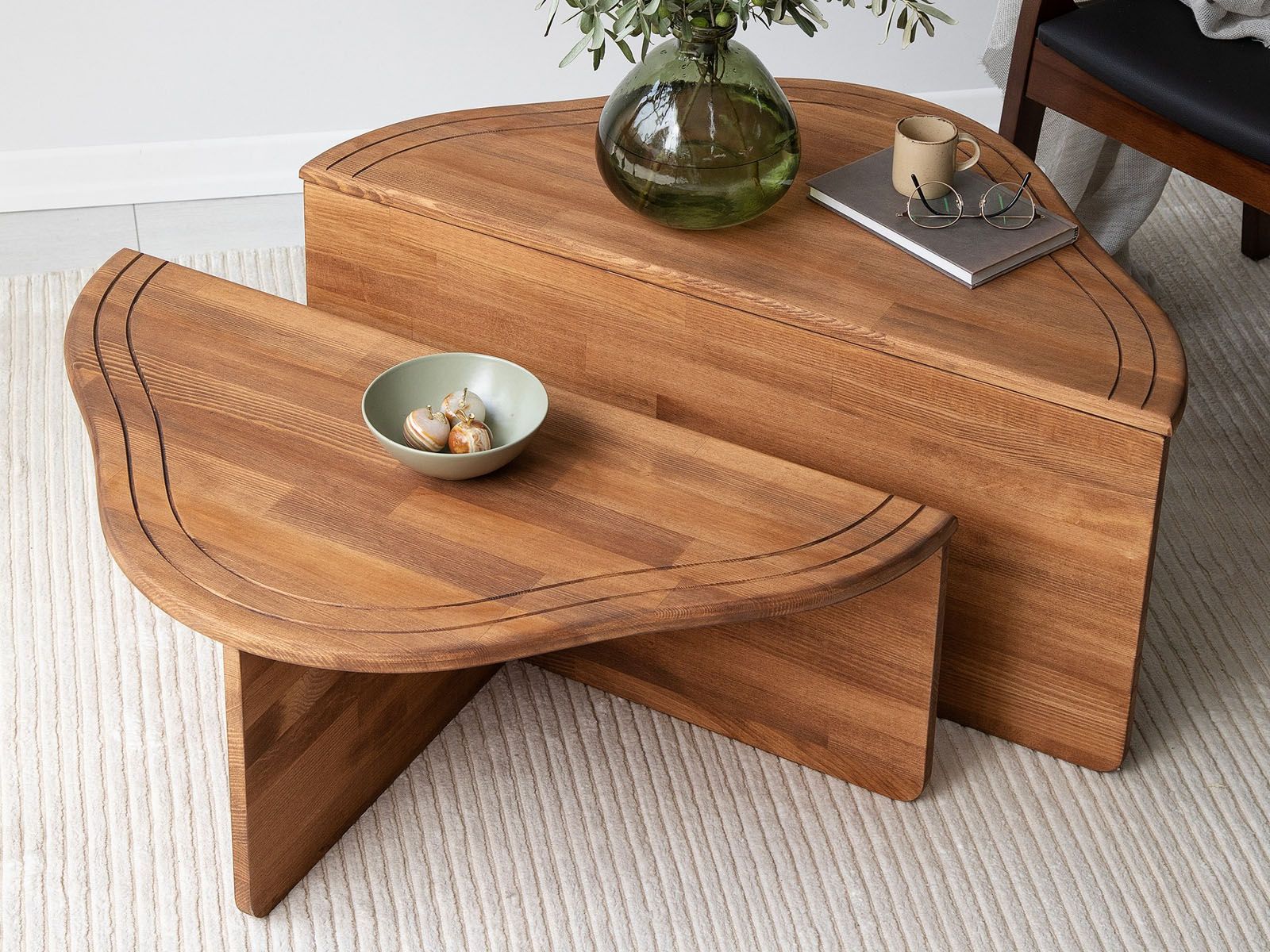 Table basse PIRANO 90 cm châtaignier naturel