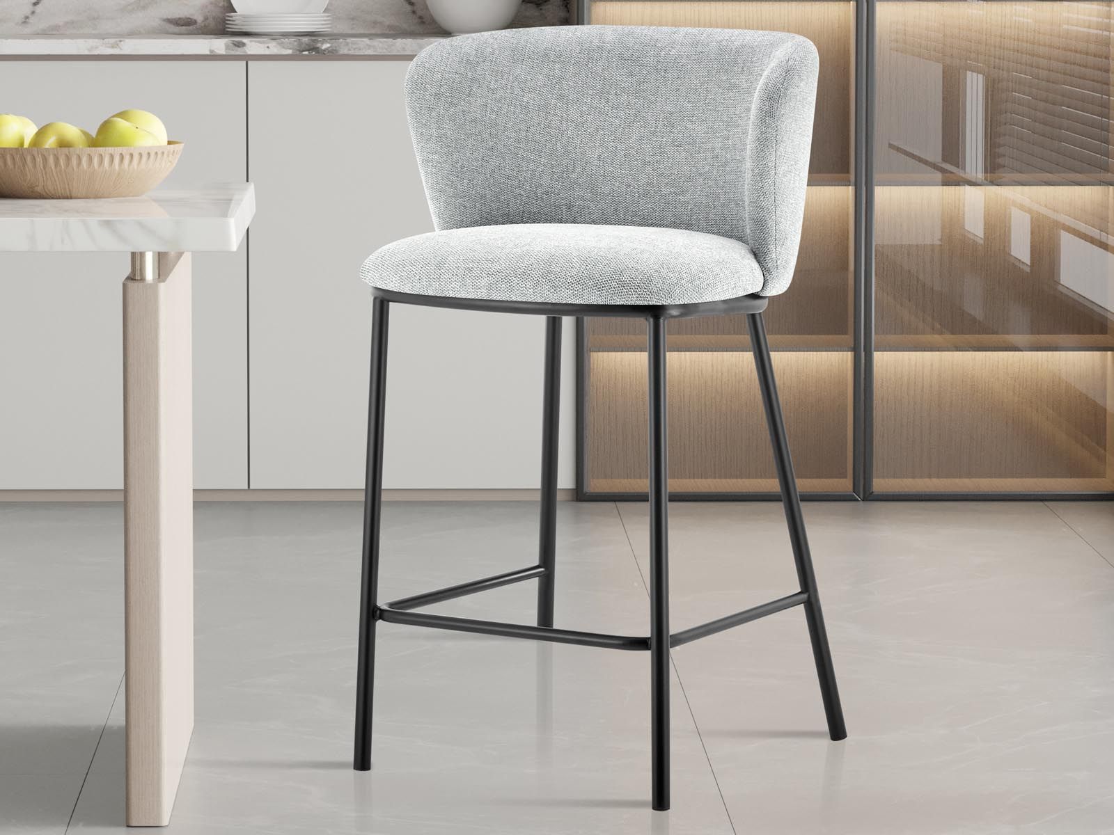Tabouret de bar ARTOS gris clair