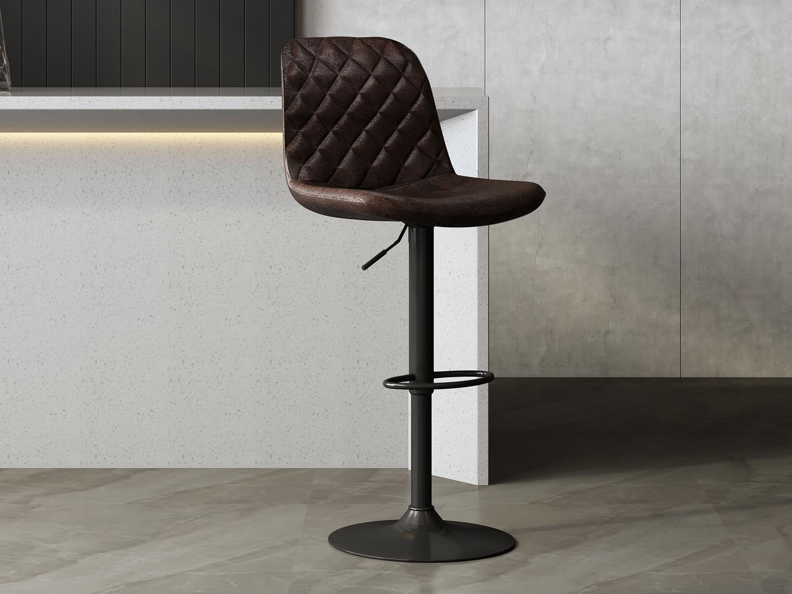 Tabouret de bar MADRISTA brun foncé