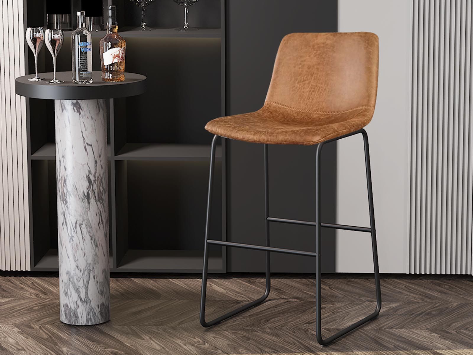 Tabouret de bar MANOES cognac