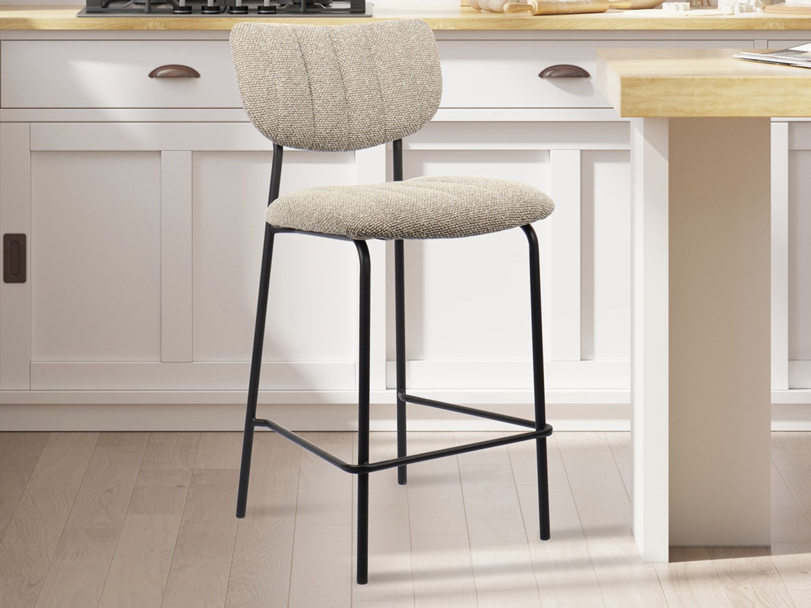 Tabouret de bar ANIKA brun