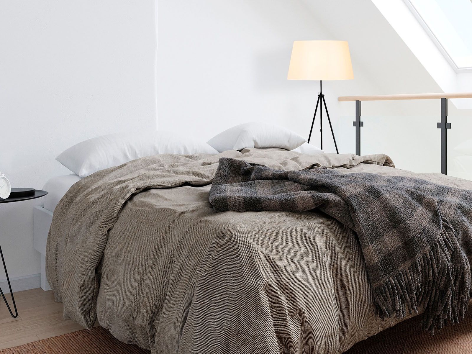 Lampadaire TRIODOS 1 lampe noir/blanc