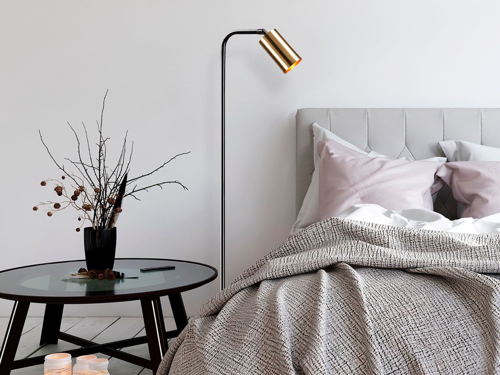 Lampadaire DUMBARTON 1 lampe noir