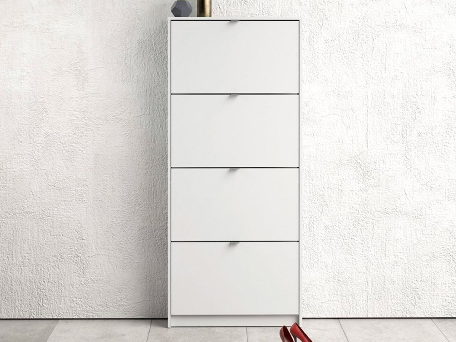 Meuble à chaussures SEAN 4 portes blanc