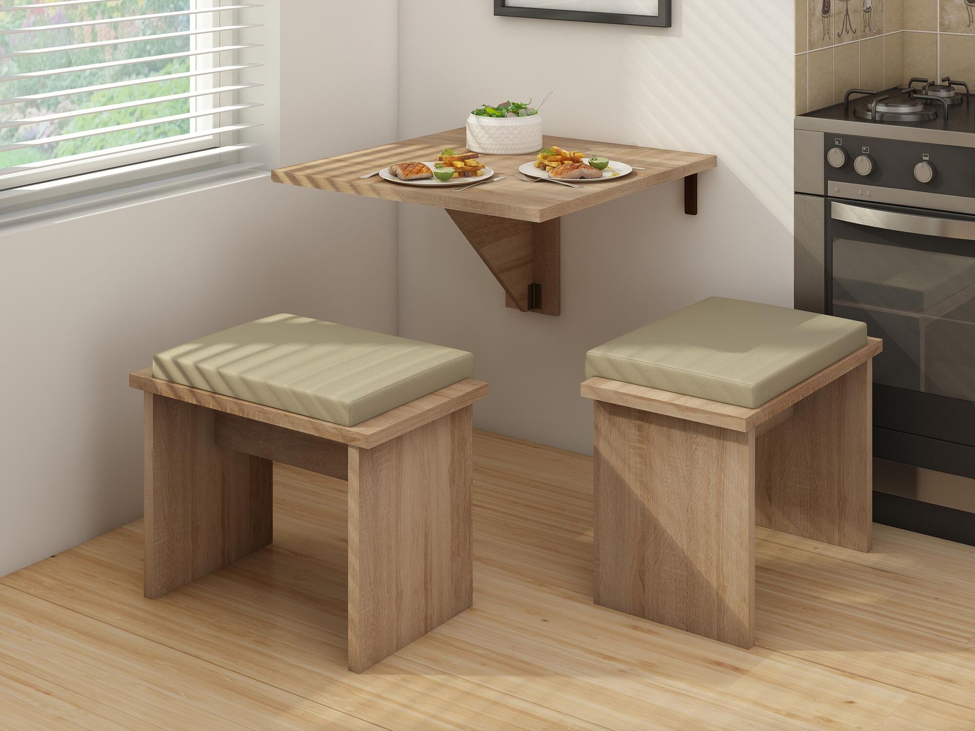 Table extensible HOMINI 70 cm sonoma
