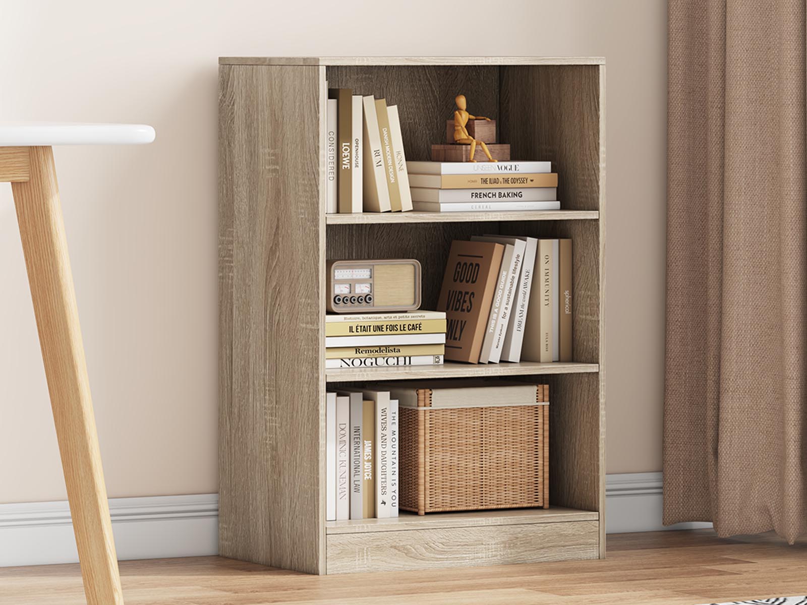 Bibliothèque ESPACITO 3 niches sonoma (largeur: 55 cm)