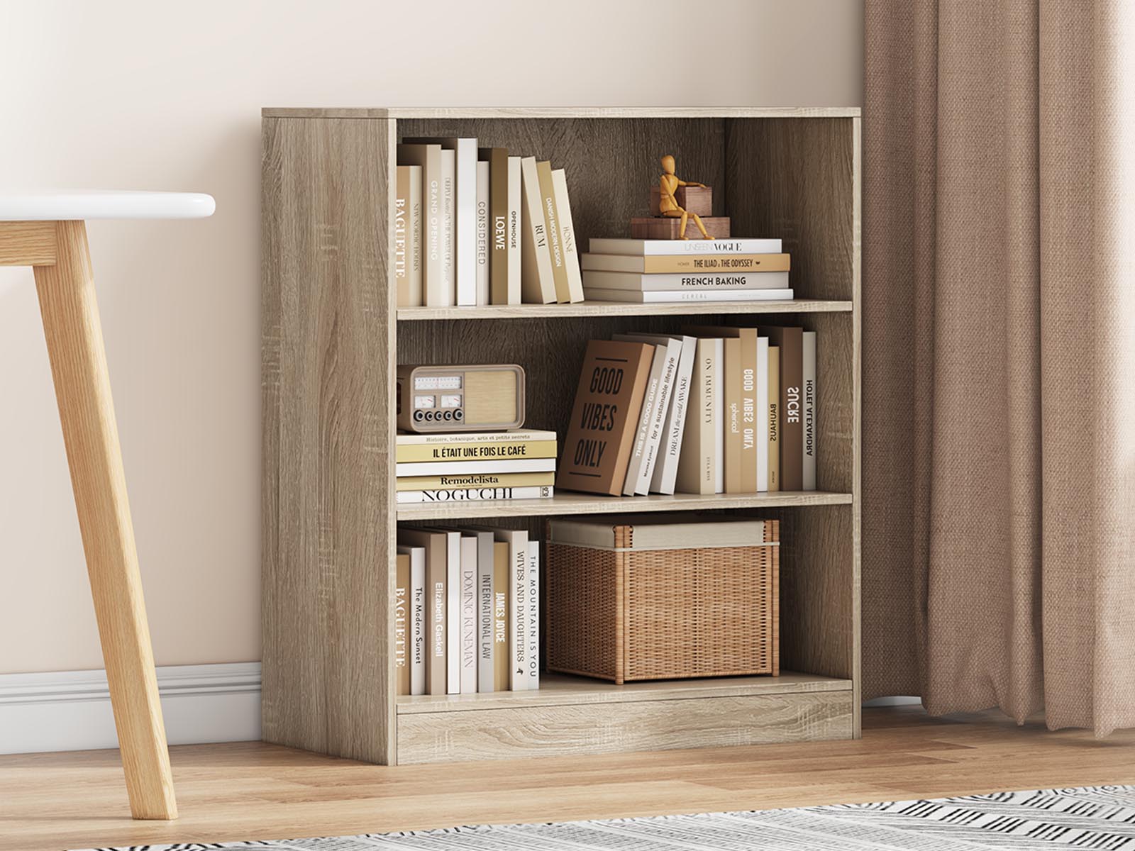 Bibliothèque ESPACITO 3 niches sonoma (largeur: 72 cm)