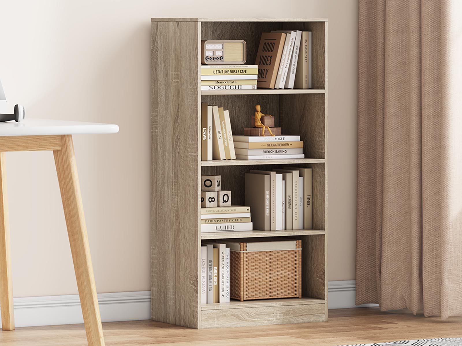 Bibliothèque ESPACITO 4 niches sonoma (largeur: 55 cm)