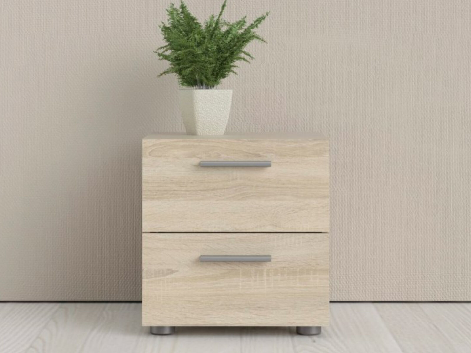 Table de chevet POPEI 2 tiroirs chêne