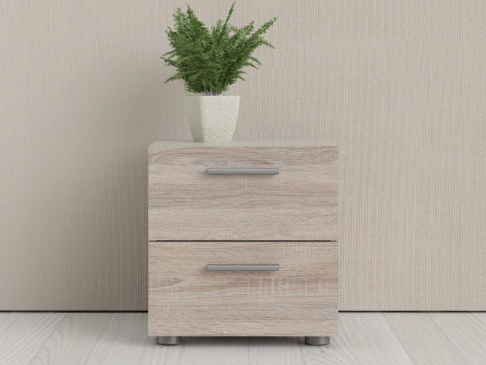 Table de chevet POPEI 2 tiroirs truffe