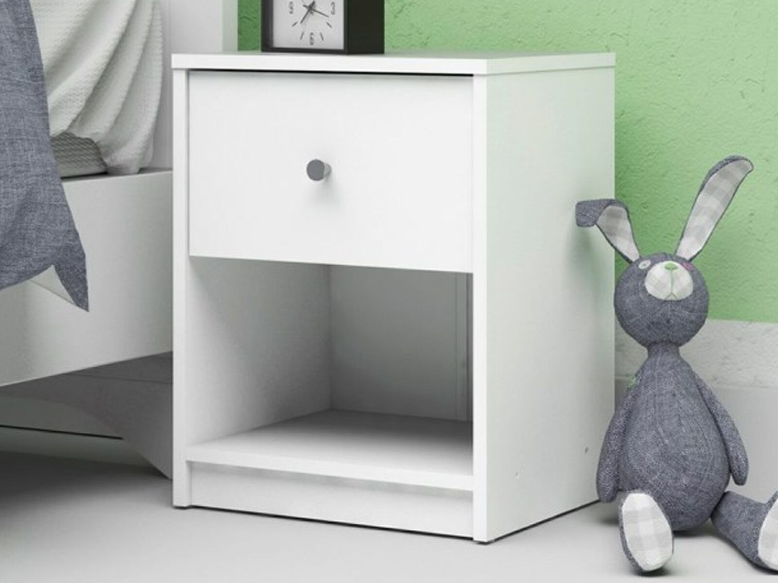 Table de chevet MAYU 1 tiroir blanc