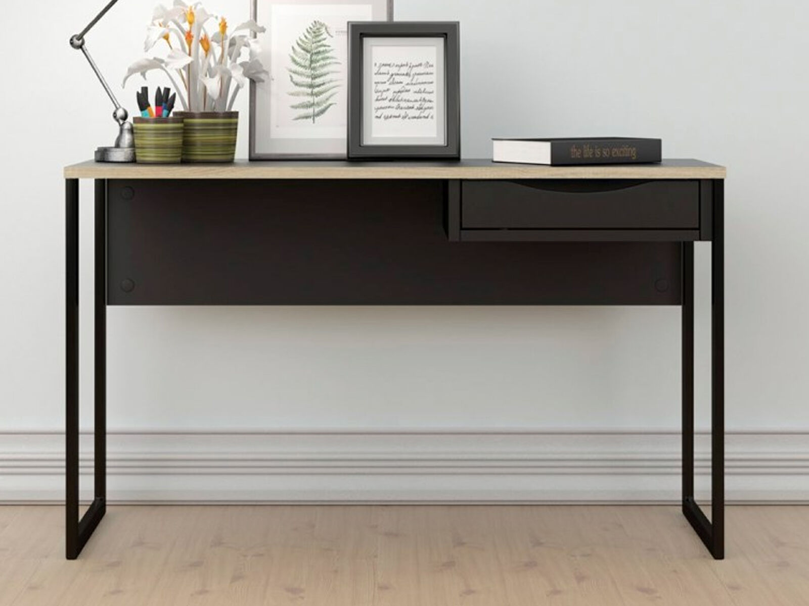 Bureau FUTO 1 tiroir noir