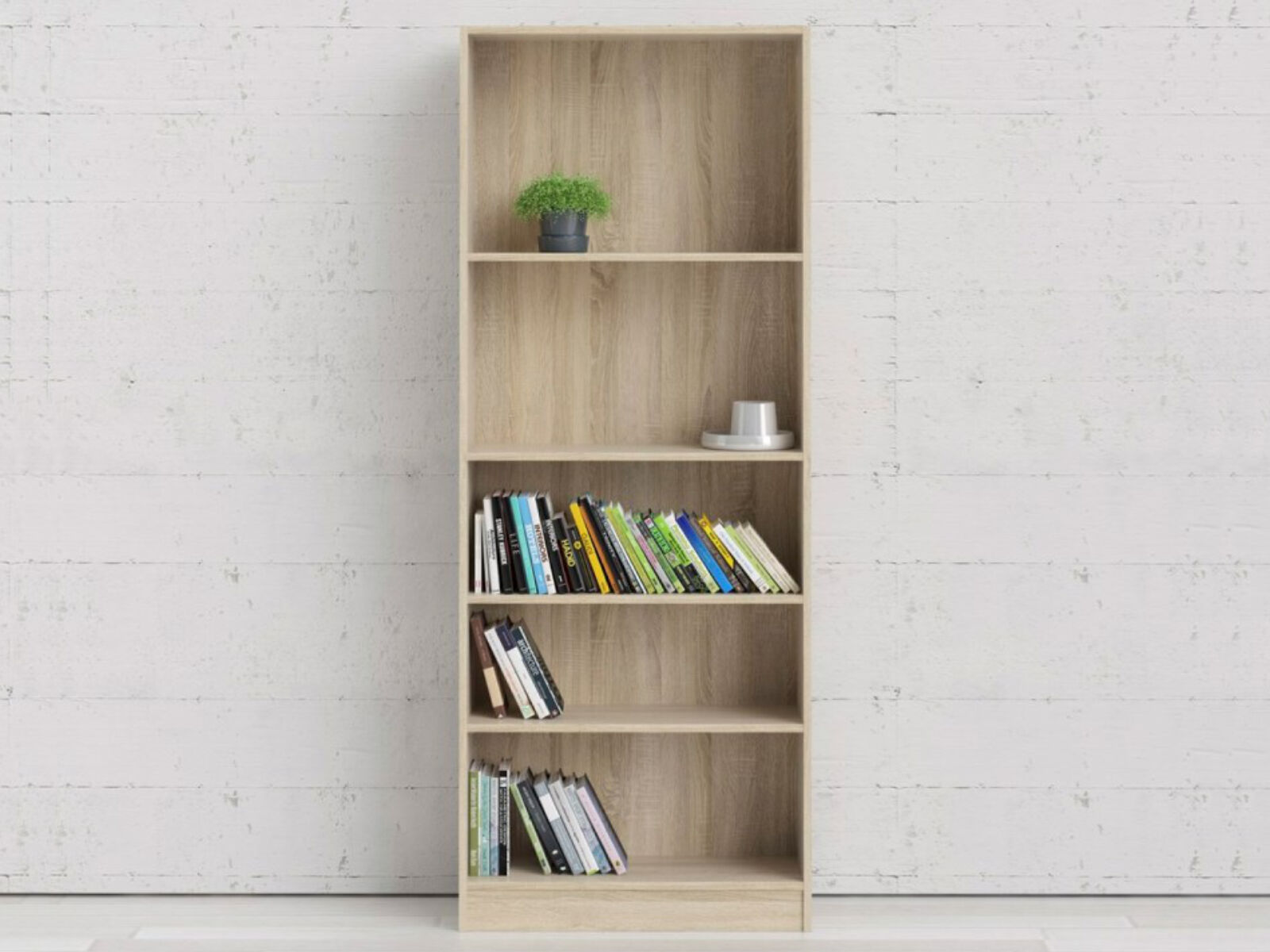 Bibliothèque BASO 5 niches chêne