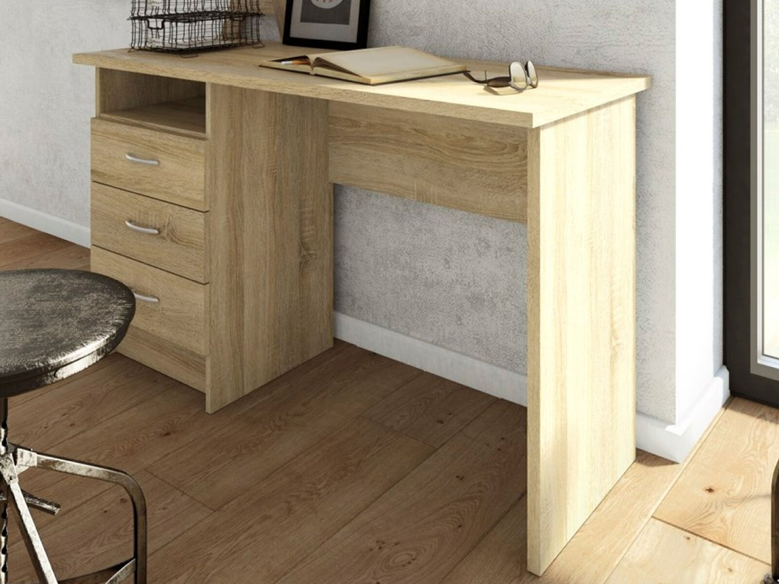 Bureau FARO 3 tiroirs chêne