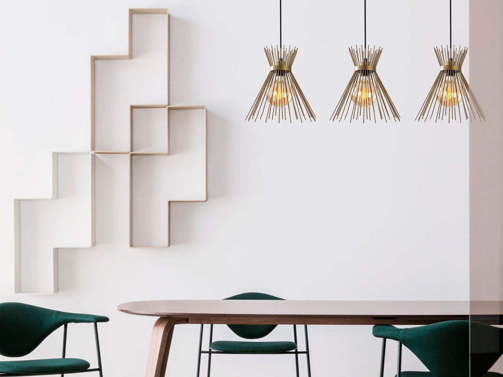 Luminaire suspendu MARCHENA 3 lampes noir