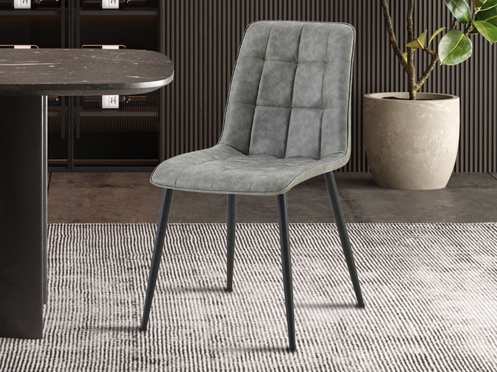 Lot de 4 chaises FARIS gris