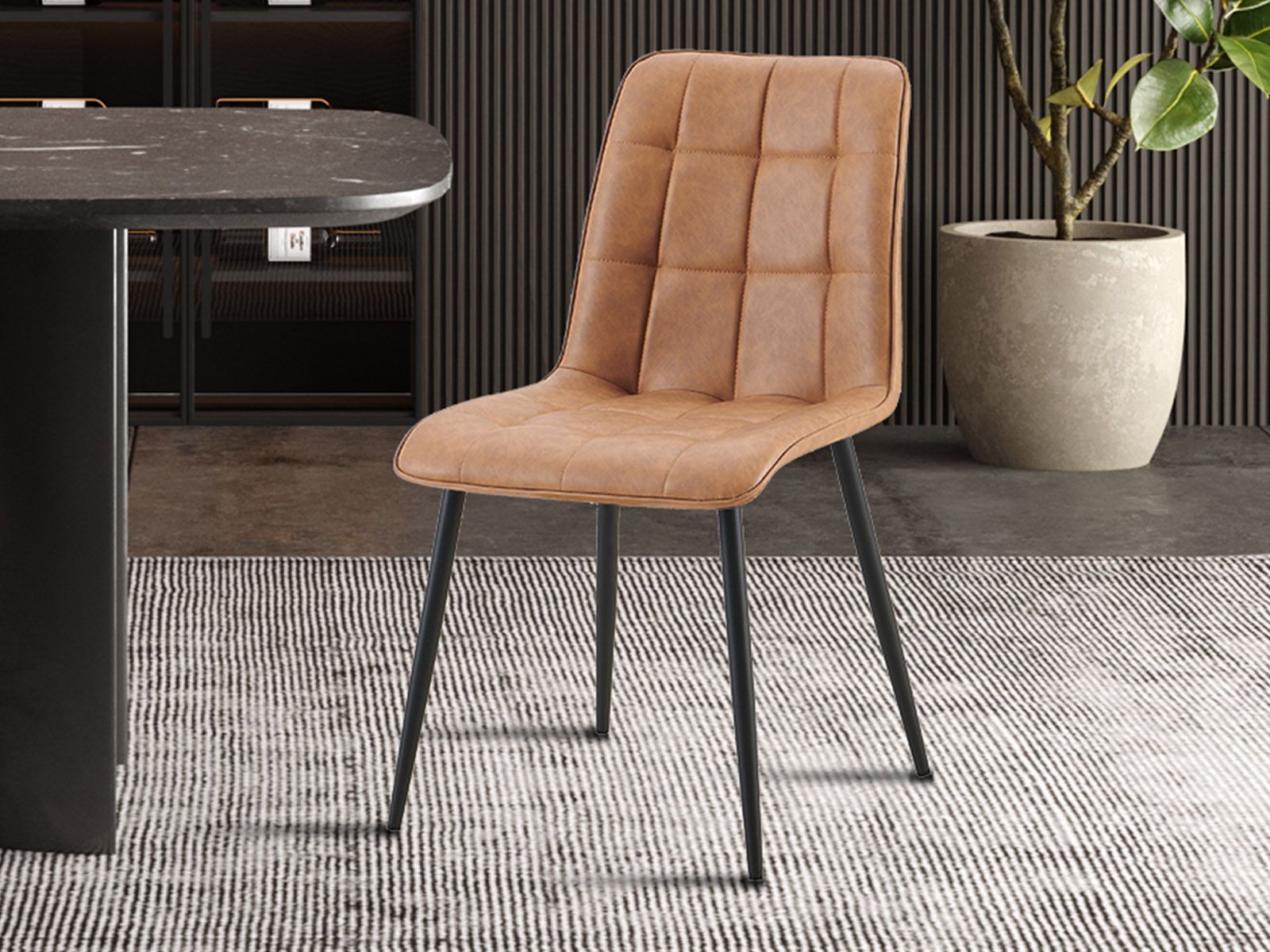Chaises FARIS cognac