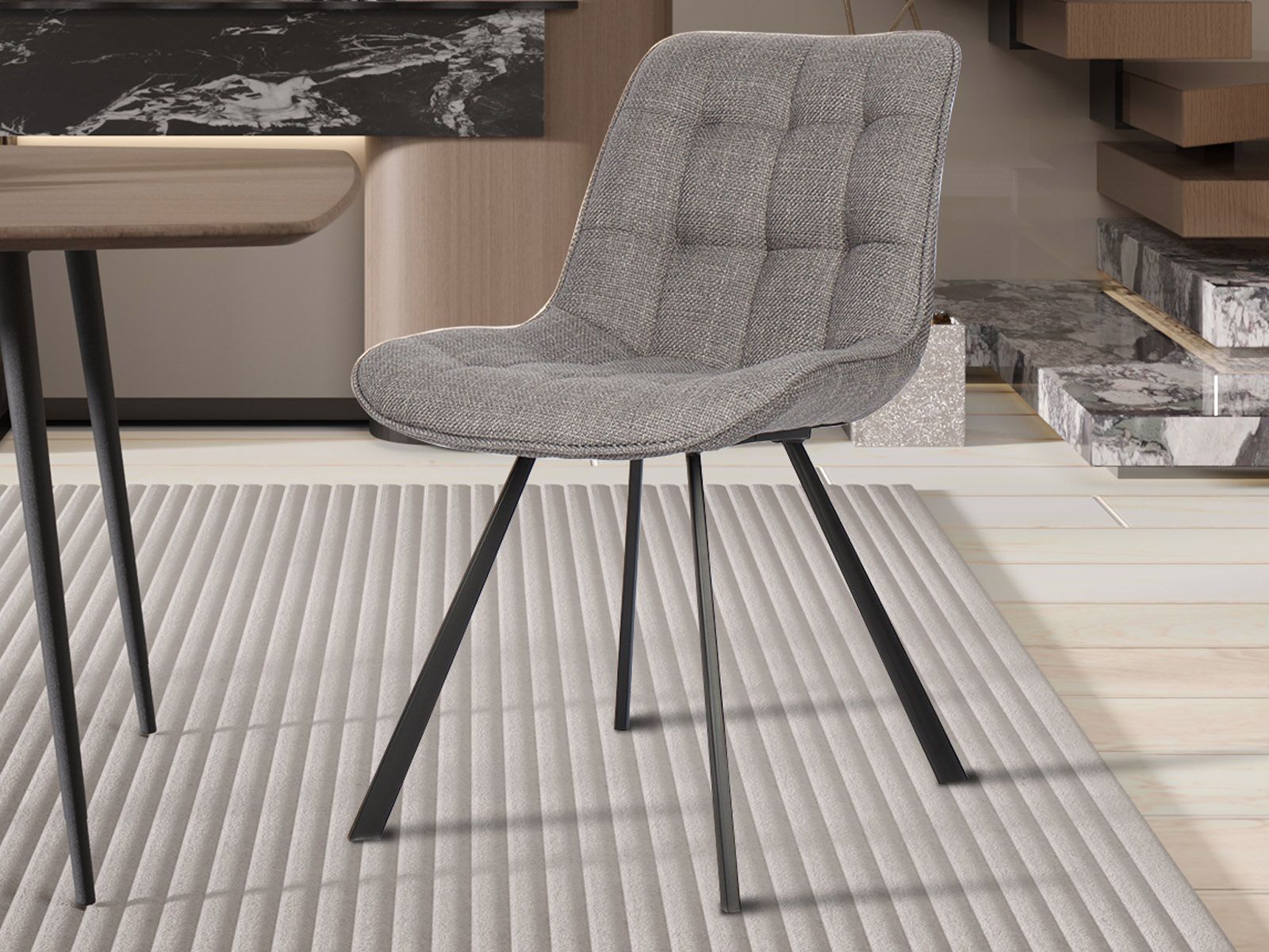 Chaise AREEBA gris clair
