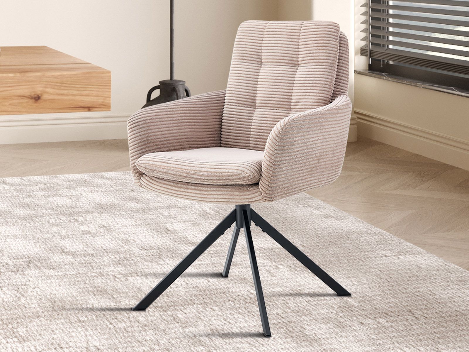 Fauteuil pivotant LOUNA sable