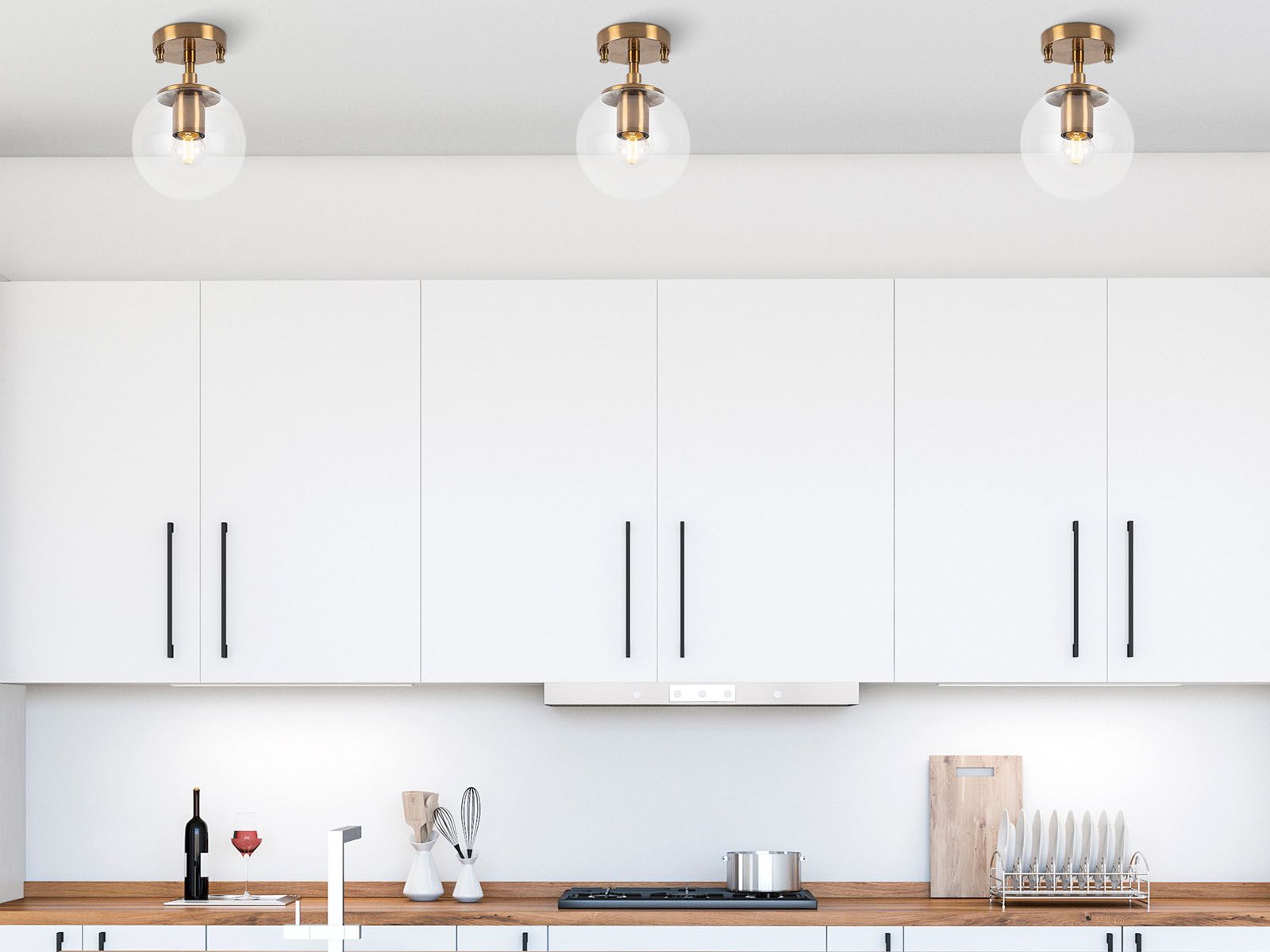 Plafonnier ATMANI 1 lampe doré