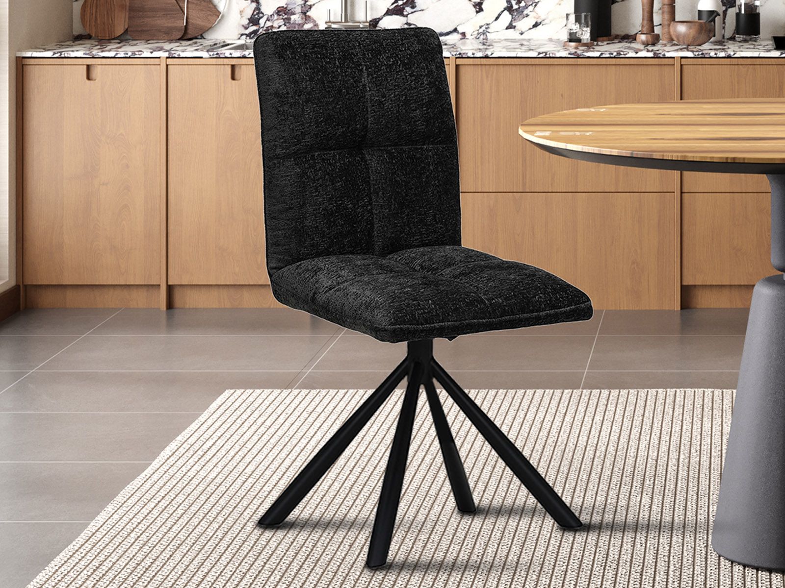 Chaise pivotante JACKOTTE gris foncé