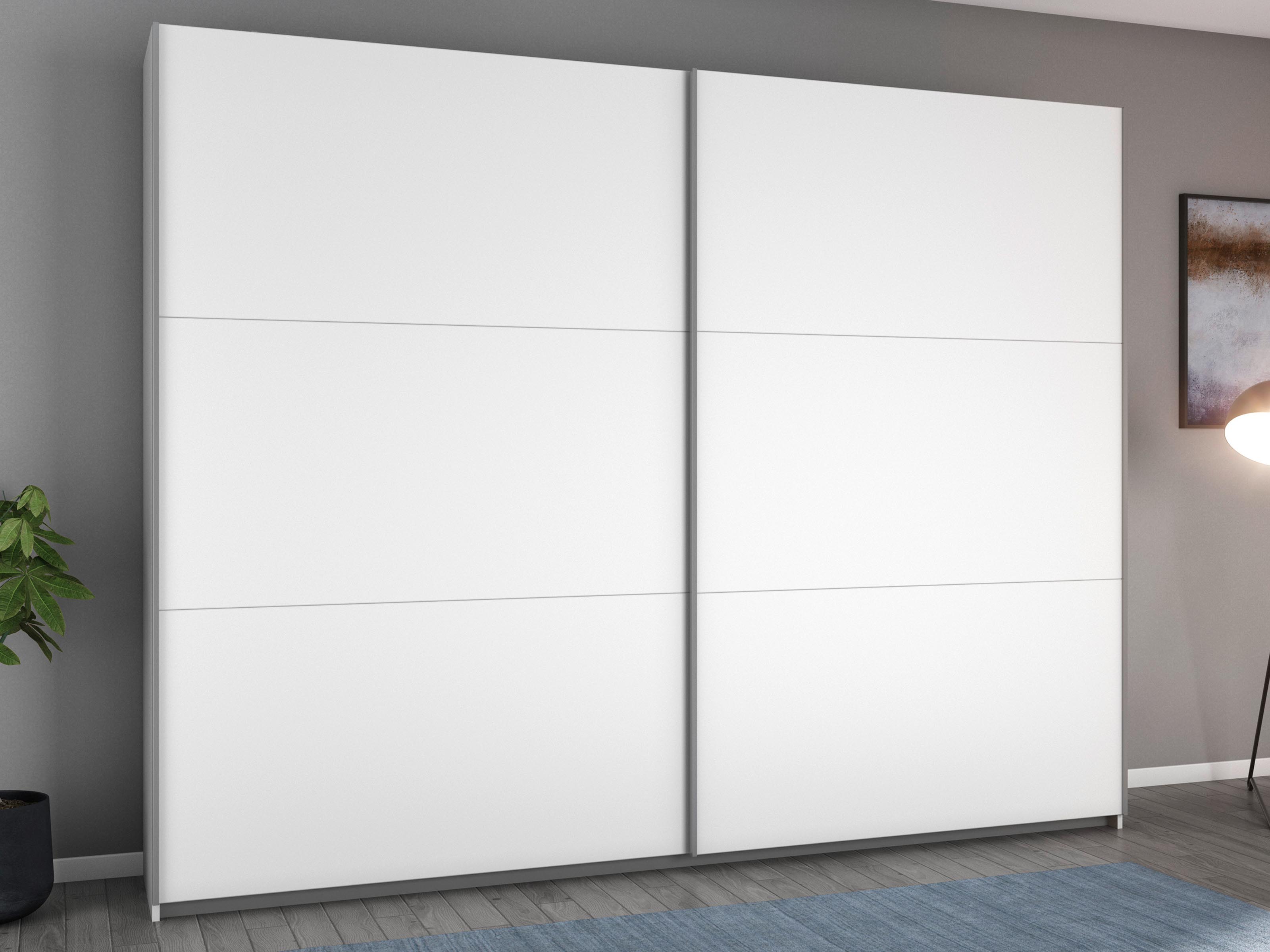 Armoire AYOSO 2 portes coulissantes 261 cm blanc